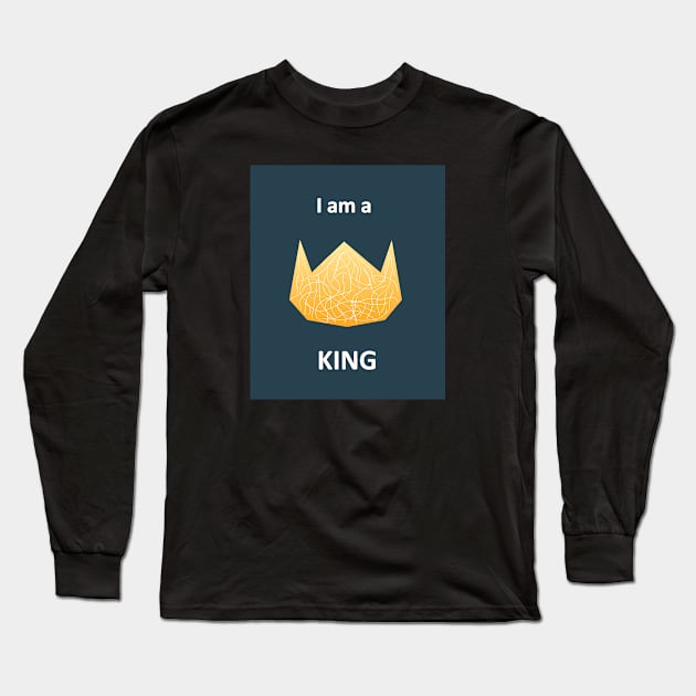 Minimalist Crown Shape Long Sleeve T-Shirt by yusronell